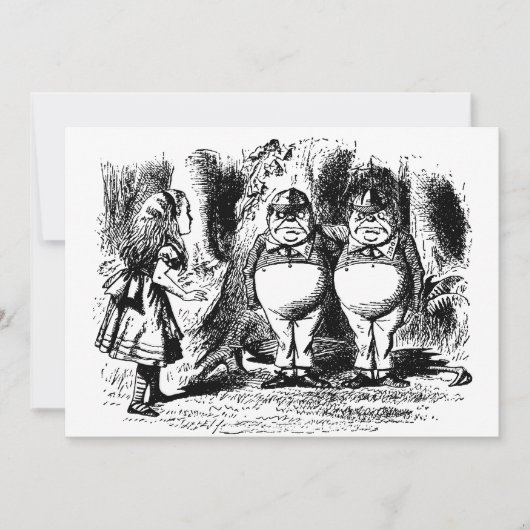 Vintage Alice im Wunderland, Tweedledum Tweedledee (Vorderseite)