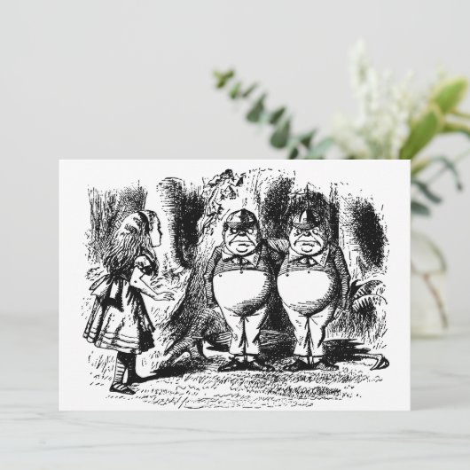 Vintage Alice im Wunderland, Tweedledum Tweedledee (Stehend Vorderseite)