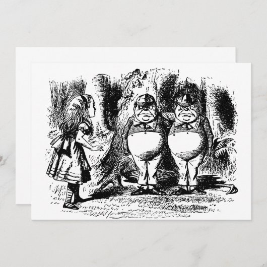Vintage Alice im Wunderland, Tweedledum Tweedledee (Vorne/Hinten)