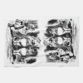 Vintage Alice im Wunderland, Tweedledum Tweedledee Geschirrtuch (Horizontal)