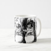 Vintage Alice im Wunderland, Tweedledum Tweedledee Kaffeetasse (VorderseiteRechts)
