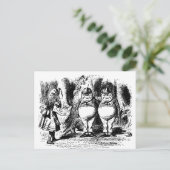 Vintage Alice im Wunderland, Tweedledum Tweedledee Postkarte (Stehend Vorderseite)