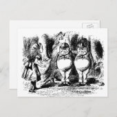 Vintage Alice im Wunderland, Tweedledum Tweedledee Postkarte (Vorne/Hinten)