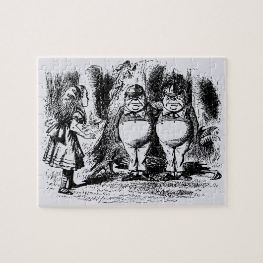 Vintage Alice im Wunderland, Tweedledum Tweedledee Puzzle (Horizontal)