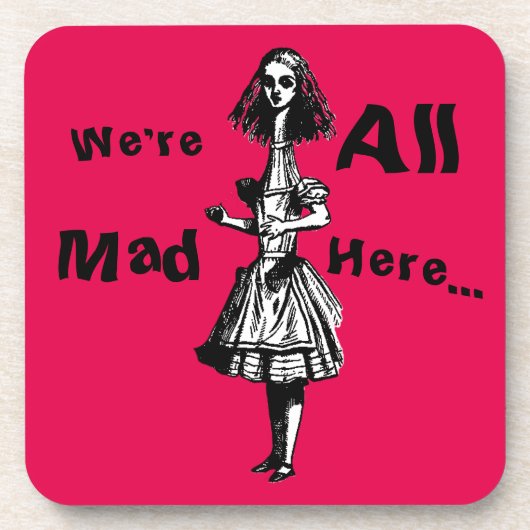 Vintage Alice im Wunderland Untersetzer (Vorderseite)