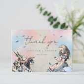 Vintage Alice im Wunderland Vielen Dank Dankeskarte (Stehend Vorderseite)