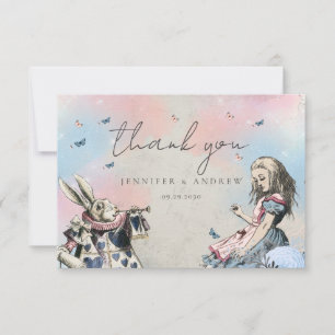Vintage Alice im Wunderland Vielen Dank Dankeskarte