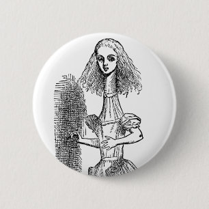 Vintage Alice im Wunderland von Tenniel Button