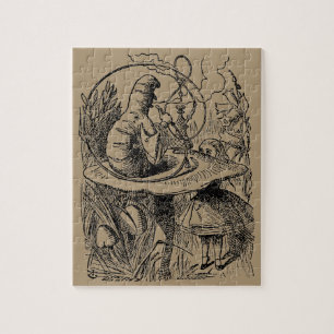 Vintage Alice im Wunderland Wasserpfeife Raupe Puzzle