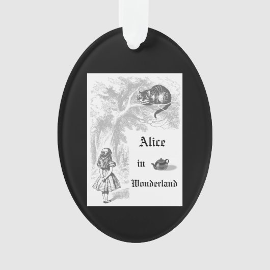 Vintage Alice im Wunderland Weihnachtsfeier Ornament (Vorderseite)