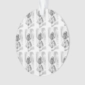 Vintage Alice im Wunderland Weihnachtsfeier Ornament (Vorderseite)