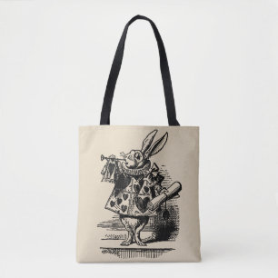 Vintage Alice im Wunderland Weißer Hase als Herold Tasche
