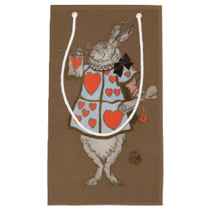 Vintage Alice im Wunderland Weißer Hase Herold Kleine Geschenktüte