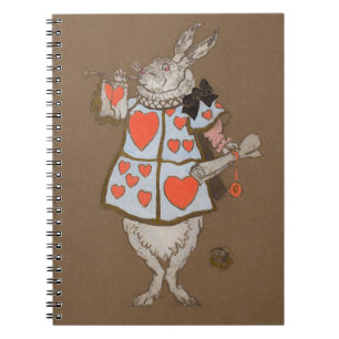 Vintage Alice im Wunderland Weißer Hase Herold Notizblock