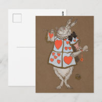 Vintage Alice im Wunderland Weißer Hase Herold