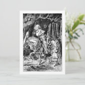 Vintage Alice im Wunderland Weißer Ritter am Pferd (Stehend Vorderseite)