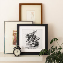 Vintage Alice im Wunderland Weißes Kaninchen als H