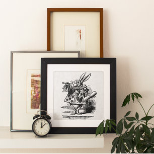 Vintage Alice im Wunderland Weißes Kaninchen als H Poster
