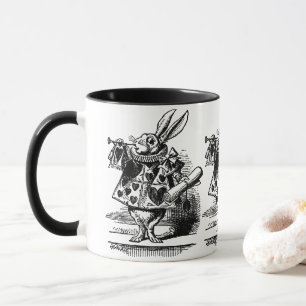 Vintage Alice im Wunderland Weißes Kaninchen als H Tasse