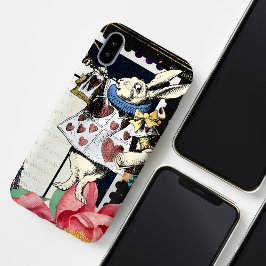 Vintage Alice im Wunderland Weißes Kaninchen Case-Mate iPhone Hülle