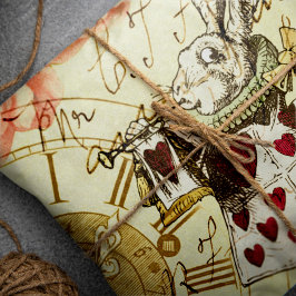 Vintage Alice im Wunderland Weißes Kaninchen Geschenkpapier Set