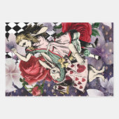 Vintage Alice im Wunderland Weißes Kaninchen Geschenkpapier Set (Vorderseite 2)