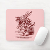 Vintage Alice im Wunderland Weißes Kaninchen Mousepad (Mit Mouse)