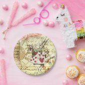 Vintage Alice im Wunderland Weißes Kaninchen Pappteller (Party)