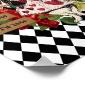 Vintage Alice im Wunderland Weißes Kaninchen Poster (Ecke)