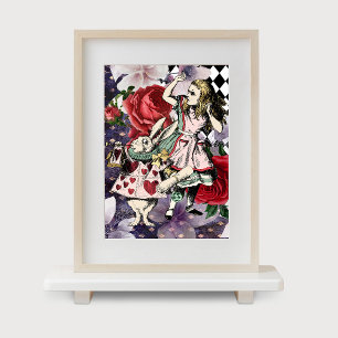 Vintage Alice im Wunderland Weißes Kaninchen Poster
