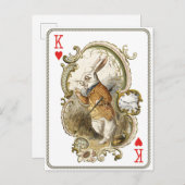 Vintage Alice im Wunderland Weißes Kaninchen Postk Postkarte (Vorne/Hinten)