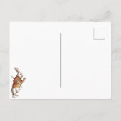 Vintage Alice im Wunderland Weißes Kaninchen Postk Postkarte (Rückseite)