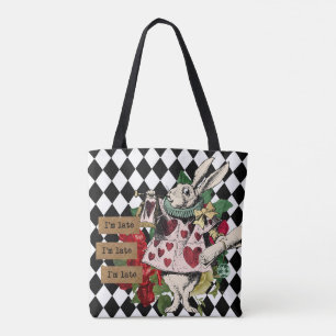Vintage Alice im Wunderland Weißes Kaninchen Tasche