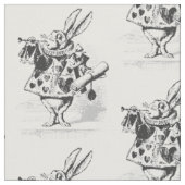 Vintage Alice im Wunderland Weißkaninchengewebe Stoff (Nahaufnahme)