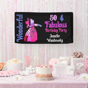 Vintage Alice im Wunderland Wunderbarer Geburtstag Banner