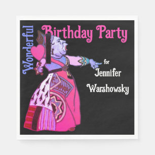 Vintage Alice im Wunderland Wunderbarer Geburtstag Serviette