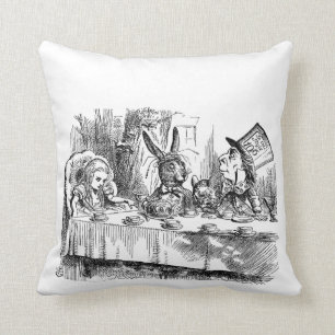 Vintage Alice im Wunderland-wütendes Kissen