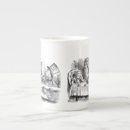 Vintage Alice im Wunderland-wütendes Porzellantasse