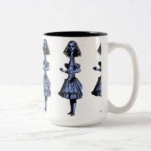 Vintage Alice im Wunderland Zweifarbige Tasse