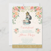 Vintage Alice in ONEderland Einladung zum Geburtst (Vorderseite)