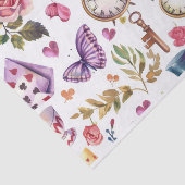 Vintage Alice in Wonderland Leimschnitt Seidenpapier (Ausschnitt)