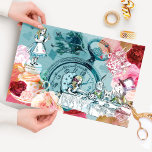 Vintage Alice in Wonderland Leimschnitt Seidenpapier<br><div class="desc">We ve designed this beautiful vintage Alice in Wonderland schnitt Tissue Paper. Design Feys a mix of our own hand-drawn original florals and artwork. We've meticulously restored the iconic Alice in Wonderland vintage illustrations by hand sketching them and bringing them to life with beautiful watercolor undertones. Design Original Hand-Drawn Vintage...</div>
