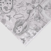 Vintage Alice in Wonderland Leimschnitt Seidenpapier (Ausschnitt)