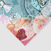 Vintage Alice in Wonderland Leimschnitt Seidenpapier (Ausschnitt)