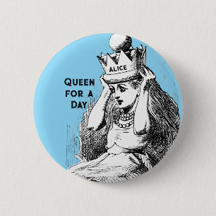 Vintage Alice mit Krone Button