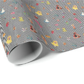 Vintage Alice Paper Doll Black/White Checkerboard Geschenkpapier (Rolleneckpunkt)