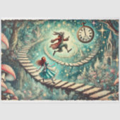 Vintage Alice Rabbit Hole Illustration Decoupage Seidenpapier (Vorderseite)