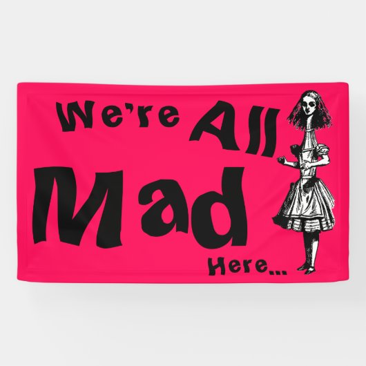 Vintage Alice Stretched in Wonderland Banner (Horizontal)