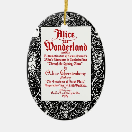 Vintage-Alice-Titelblatt Keramikornament (Vorne)