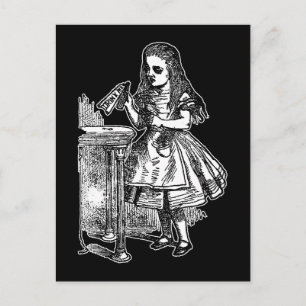 Vintage Alice Trink mich Postkarte